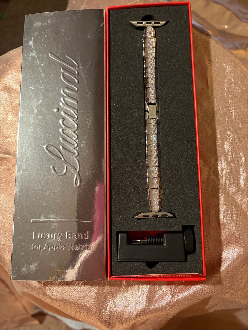 Silver Crystal Bracelet Band for Apple Watch